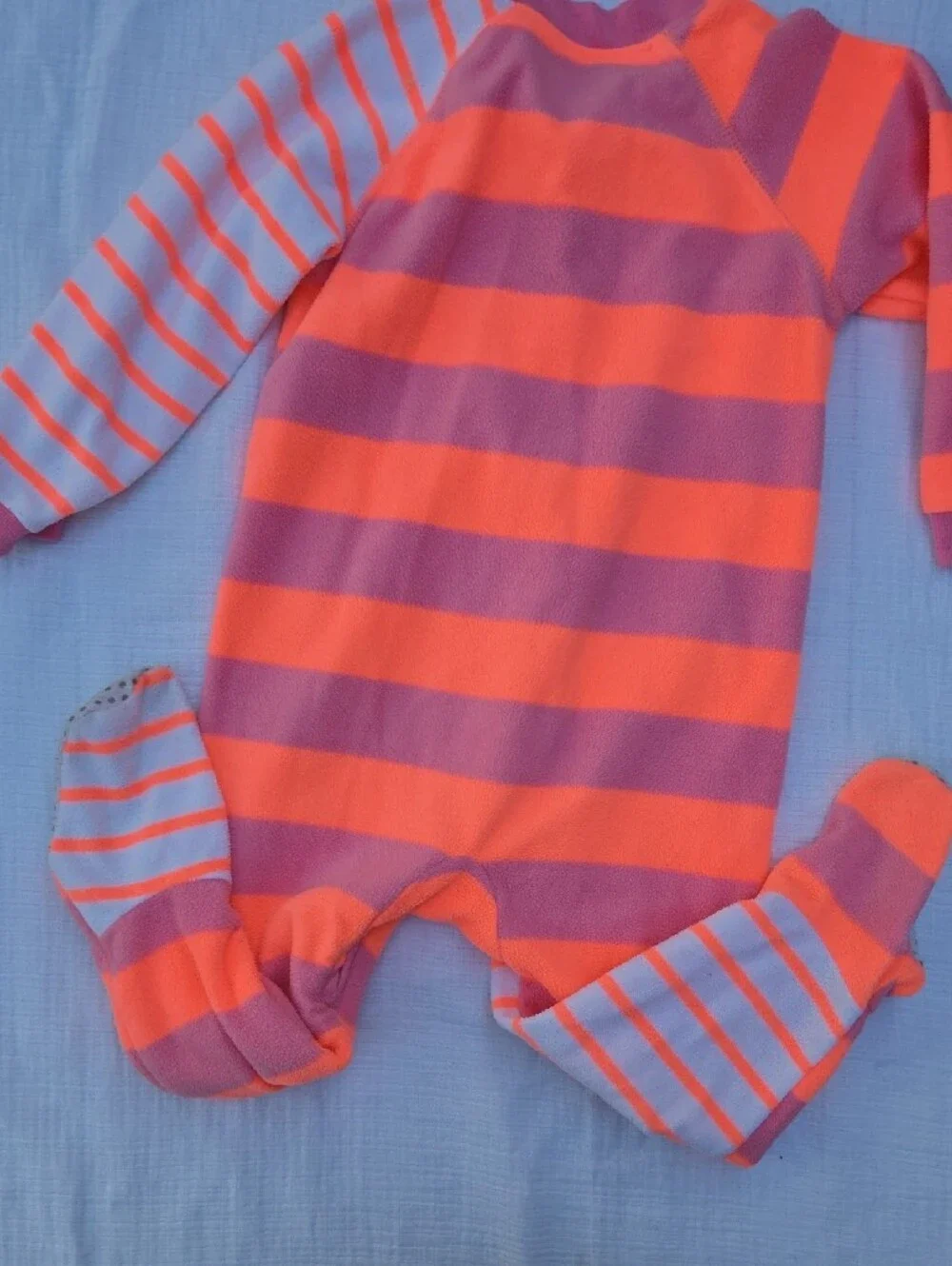 Place Girls' Neon Coral & Pink Striped and Leopard Print One-Pieces